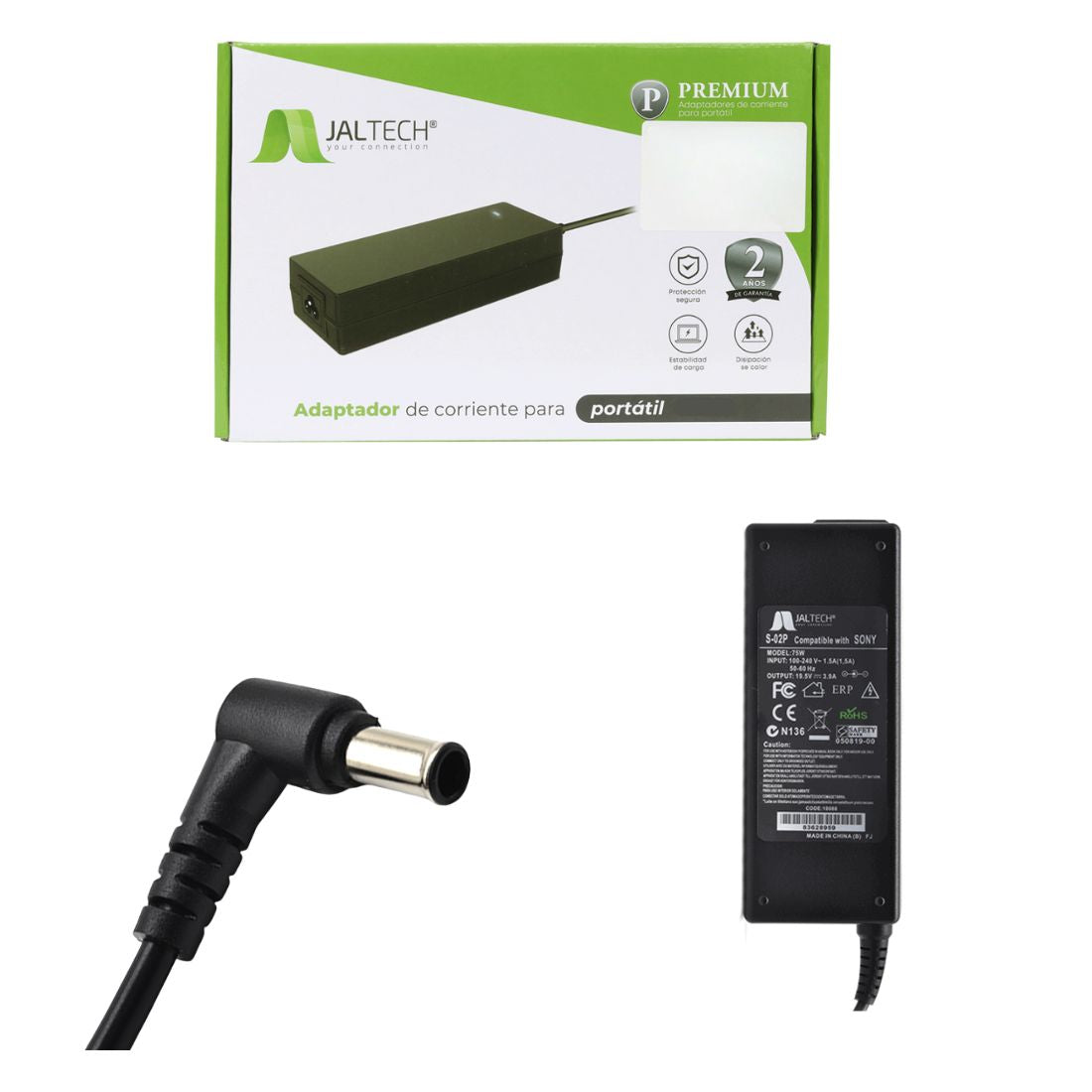 CARGADOR GENERICO PREMIUN JALTECH 10088 SONY 19,5v-3,9a CARGADOR GENERICO PREMIUN JALTECH 10088 SONY 19,5v-3,9a